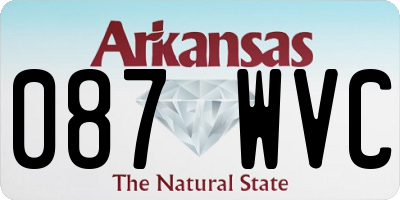 AR license plate 087WVC