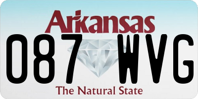 AR license plate 087WVG