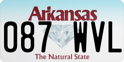 AR license plate 087WVL