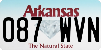AR license plate 087WVN