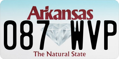 AR license plate 087WVP