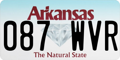 AR license plate 087WVR