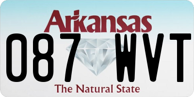 AR license plate 087WVT