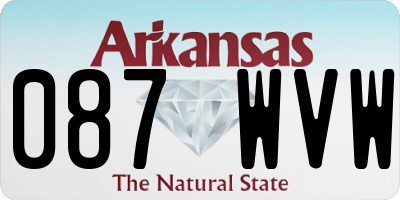 AR license plate 087WVW