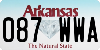 AR license plate 087WWA