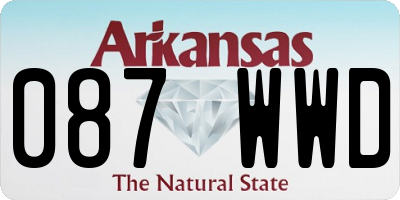 AR license plate 087WWD