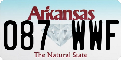 AR license plate 087WWF