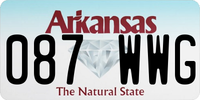 AR license plate 087WWG