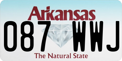 AR license plate 087WWJ