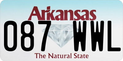 AR license plate 087WWL