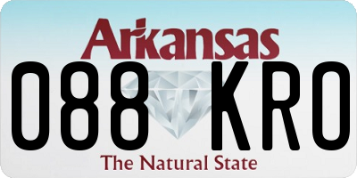 AR license plate 088KRO