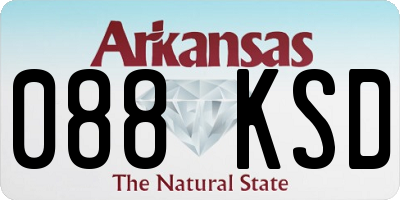 AR license plate 088KSD