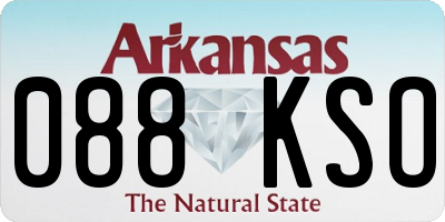 AR license plate 088KSO