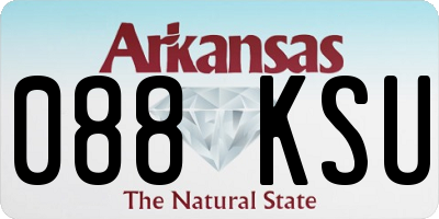 AR license plate 088KSU