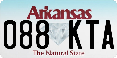 AR license plate 088KTA