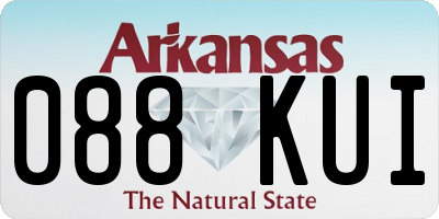 AR license plate 088KUI
