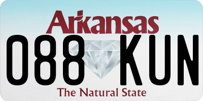 AR license plate 088KUN