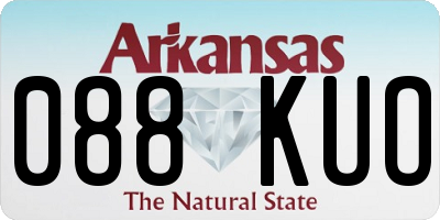 AR license plate 088KUO