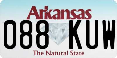 AR license plate 088KUW