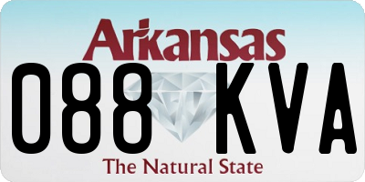 AR license plate 088KVA