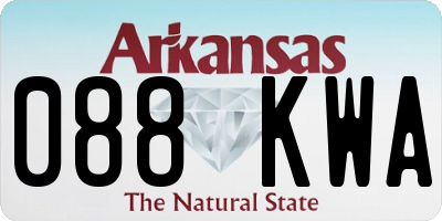 AR license plate 088KWA