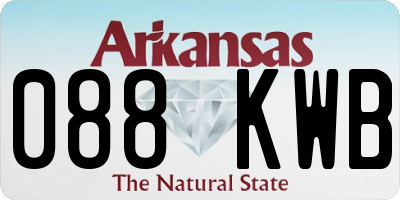 AR license plate 088KWB