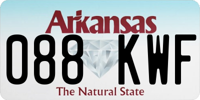 AR license plate 088KWF