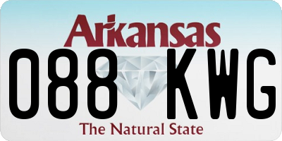 AR license plate 088KWG