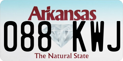 AR license plate 088KWJ
