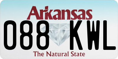 AR license plate 088KWL