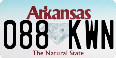 AR license plate 088KWN