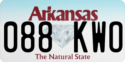 AR license plate 088KWO