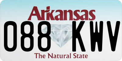 AR license plate 088KWV