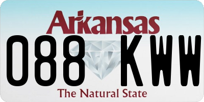 AR license plate 088KWW