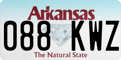 AR license plate 088KWZ