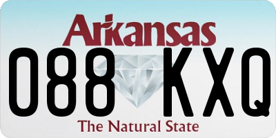 AR license plate 088KXQ
