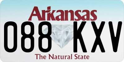 AR license plate 088KXV