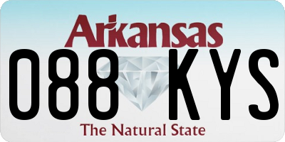 AR license plate 088KYS