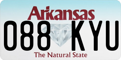 AR license plate 088KYU