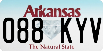 AR license plate 088KYV