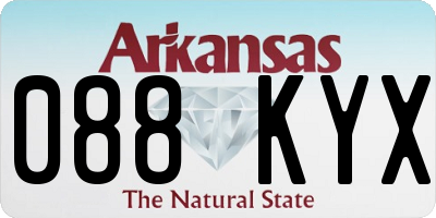 AR license plate 088KYX