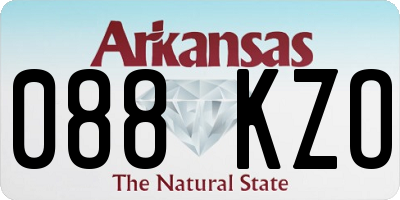AR license plate 088KZO