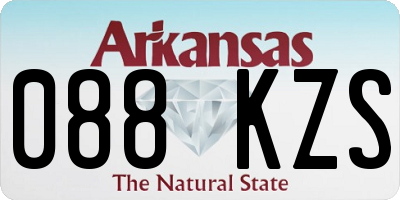 AR license plate 088KZS