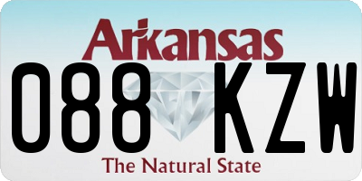 AR license plate 088KZW