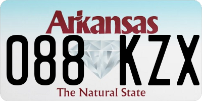 AR license plate 088KZX