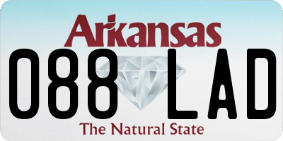 AR license plate 088LAD