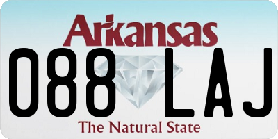 AR license plate 088LAJ