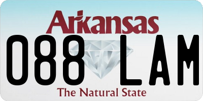 AR license plate 088LAM