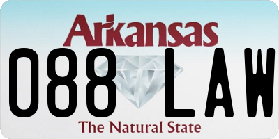 AR license plate 088LAW