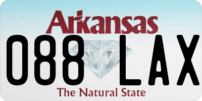 AR license plate 088LAX